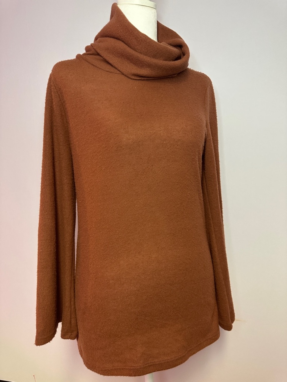 Chic Off-Shoulder Brown Sweater